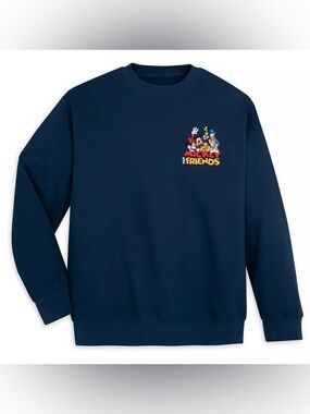 Disneyland Mickey & Friends Navy Crewneck Sweatshirt. Woman’s US XS